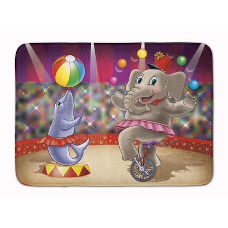 Carolines Treasures Circus Elephand and Dolphin Machine Washable Memory Foam Mat APH3816RUG